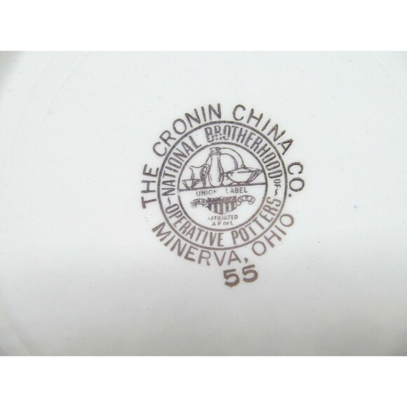 Cronin China Company 9" Vegetable Bowl And A 11 1/4" Oval Platter Read Descr - Picture 11 of 12